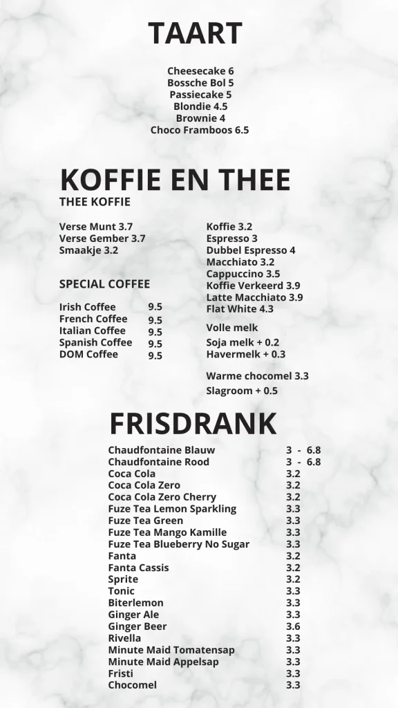 Koffie en taart korte putstraat